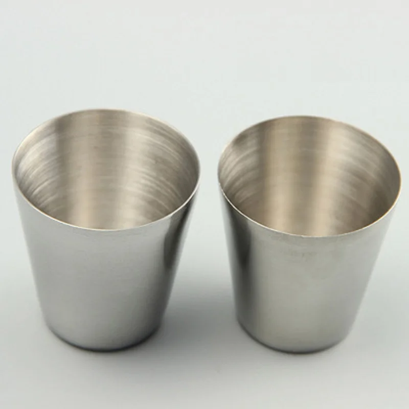 

30ml Portable Stainless Steel Shot Glass Drinkware Mini Beer Wine Cup W9294