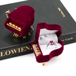 1 Piece Velvet Piano Jewelry Box Unique Wedding Ring Box Gift Box Holder Jewellry Wrap for Earrings Necklace Bracelet Display