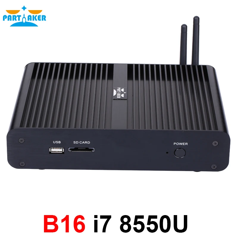 Partaker-mini pc intel core i5 8250u ، i7 8550u ، i3 8140u ، windows 10 ، رباعي النواة ، hdmi ، uhd graphics