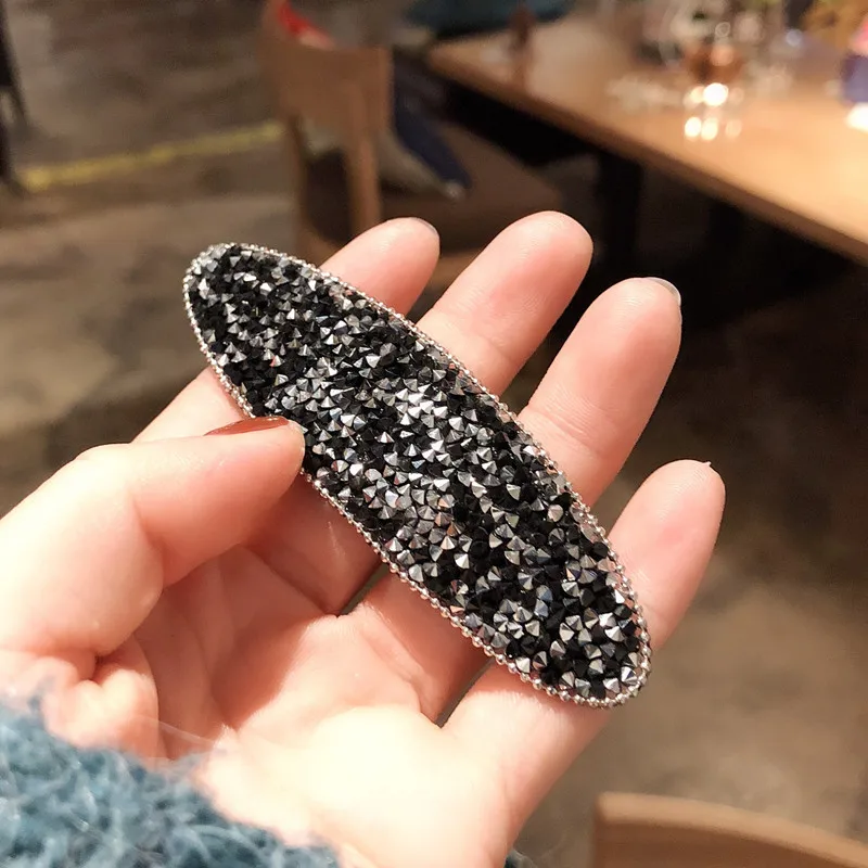 Fashion Shining Full rhinestone temperament  hairpin side clip Accessories For Women Girls Hairgrip Hair Headwear