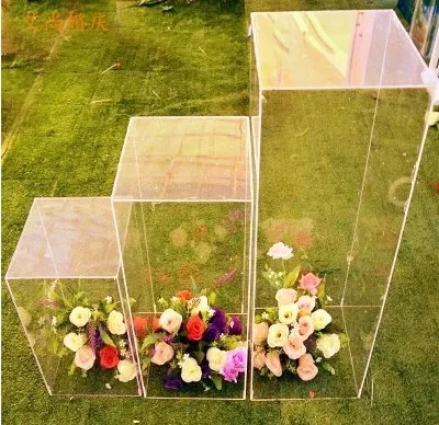 outdoor flower stands wedding Centerpieces Flower acrylic Stand Window craft display aisle road leads  wedding flowers decor