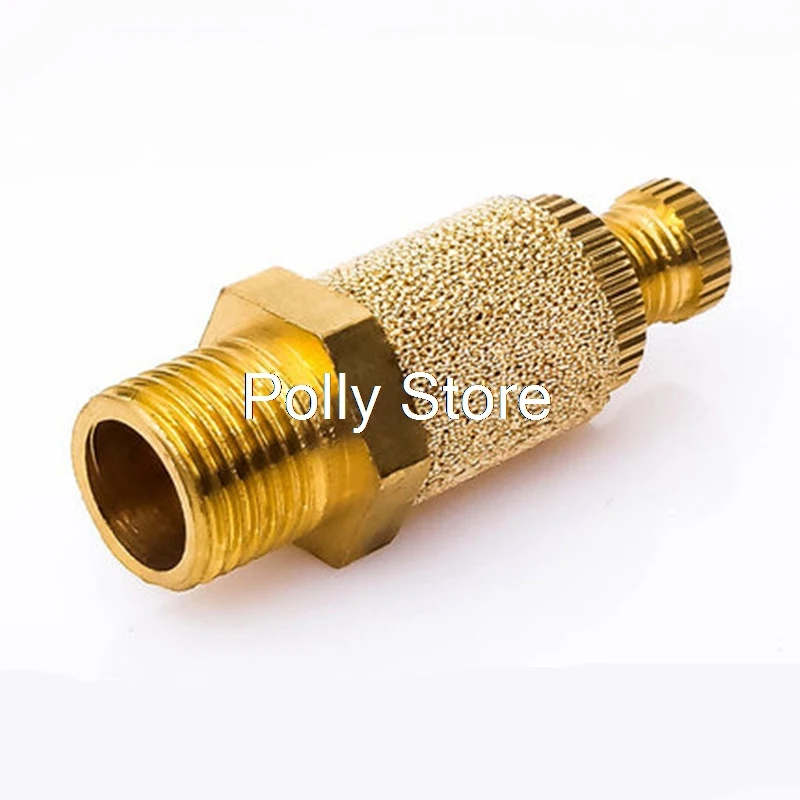 1Pc Pneumatic Muffler Silencer Filter Flow Speed Controller Sintered Bronze 1/8