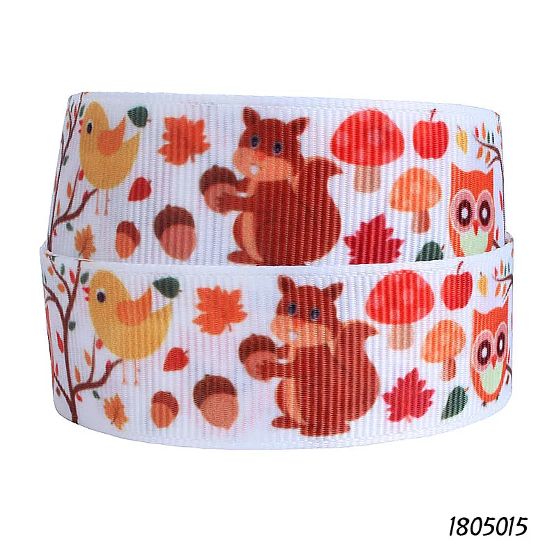 

FLRA Ribbon (50 yards/lot) Free shipping Fall days patterns animal printed grosgrain ribbon