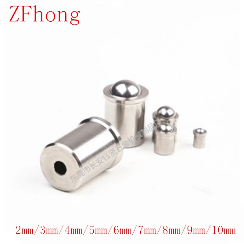 5-10Pcs/Lot 2mm 3mm 4mm 5mm 6mm 8mm 10mm 12mm 304 Stainless Steel Ball Plunger Push Fit Ball Spring Ball Plungers