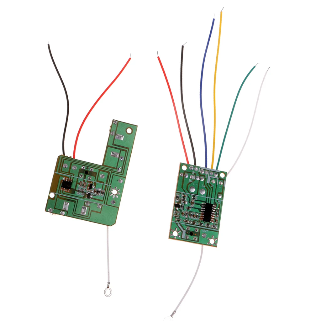 2 pezzi 4CH RC di Telecomando 40MHz Circuito PCB Scheda del Trasmettitore e Ricevitore Scheda di Sistema Radio per Auto RC parti di ricambio