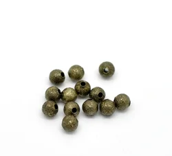 Doreen Box 20/200PCs Antique Bronze Ball Spacer Beads Hot Sale Loose Spacer Beads for DIY Bracelet 4mm(1/8