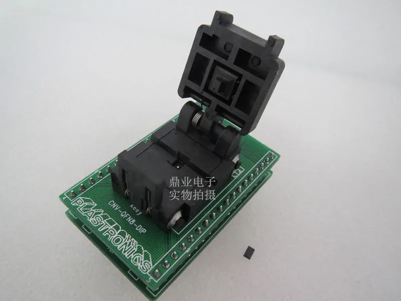 Clamshell GD USON8/DIP USON8 QFN8 2*3MM jarak 0.5mm IC pembakar adaptor kursi pengujian soket uji bangku tes dalam stok