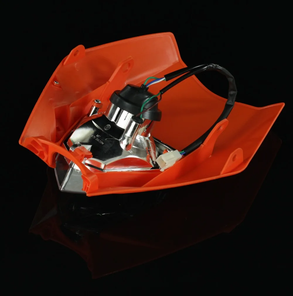 New Dirtbike Motorcycle headlight OFF ROAD Headlamps ENDURO ROAD LEGAL for K T M XR WR CR RMZ DR DRZ KLX KXF CRF Orange