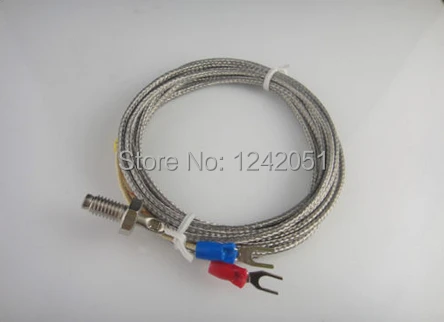 K / E type shielded wire M6 screw screw type thermocouple wrnt-01 / 02 temperature sensor probe temperature sensing wire