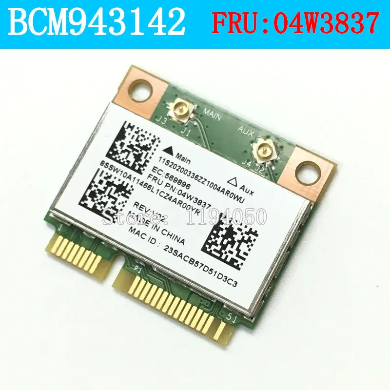 Tarjeta inalámbrica BCM43142 para Edge, E430, E530, E531, E431, E545, 04W3837, BCM943142, BT4.0, Para WLAN 4314