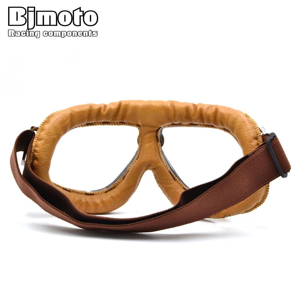 bjmoto 5 Colors Motorcycle Cruiser Scooter Biker motorcross Retro Vintage goggle glasses For sports goggle