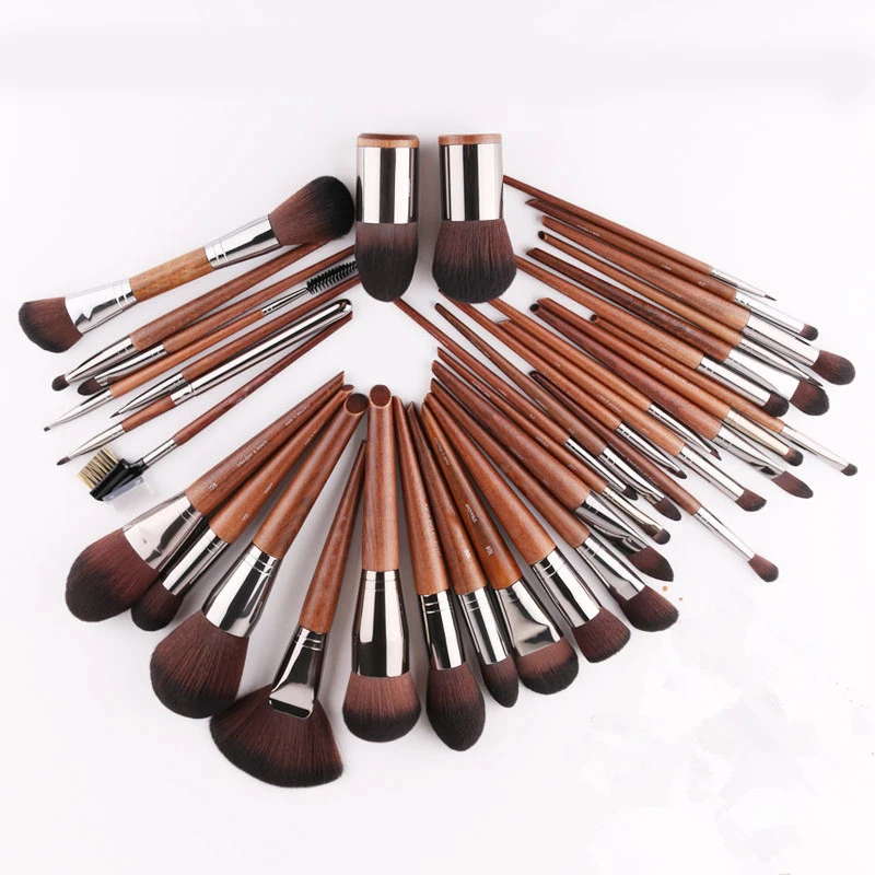 MUFE-SERIES 38-Brushes Complete Brush Set - Wooden Handle Soft Synthetic Hair Professional Beauty Makeup Brushes Kit Tools