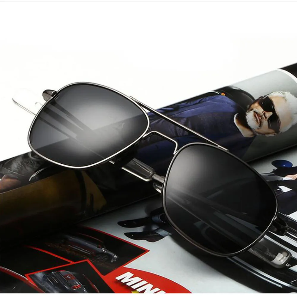 American Polarized Sunglasses Air Pilot Bayonet Temples Wire Spatula Men\'s Classic Retro UV400
