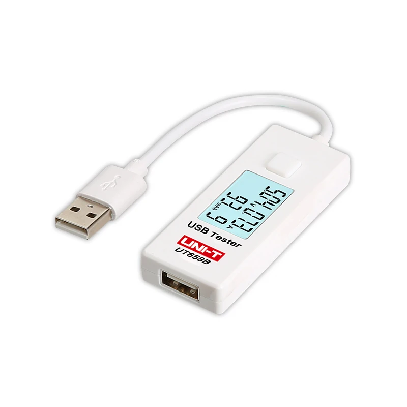 UNI T – testeur USB UT658B, pour téléphone, ordinateur, tension de charge, moniteur d\'énergie, écran LCD rétro-éclairé