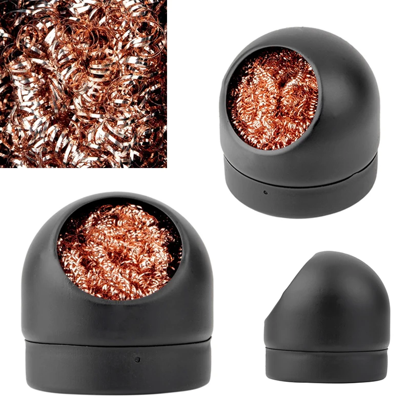 

NEWest Welding Soldering Solder Iron Tip Cleaner Ball Holder with Steel Wire Sponge