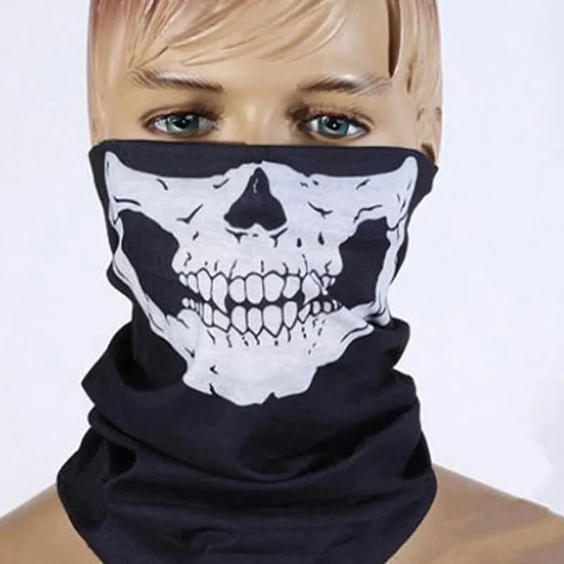 Motorcycle SKULL Ghost Face Windproof Mask Outdoor Sports Warm Ski Caps Bicyle Bike Balaclavas Scarf