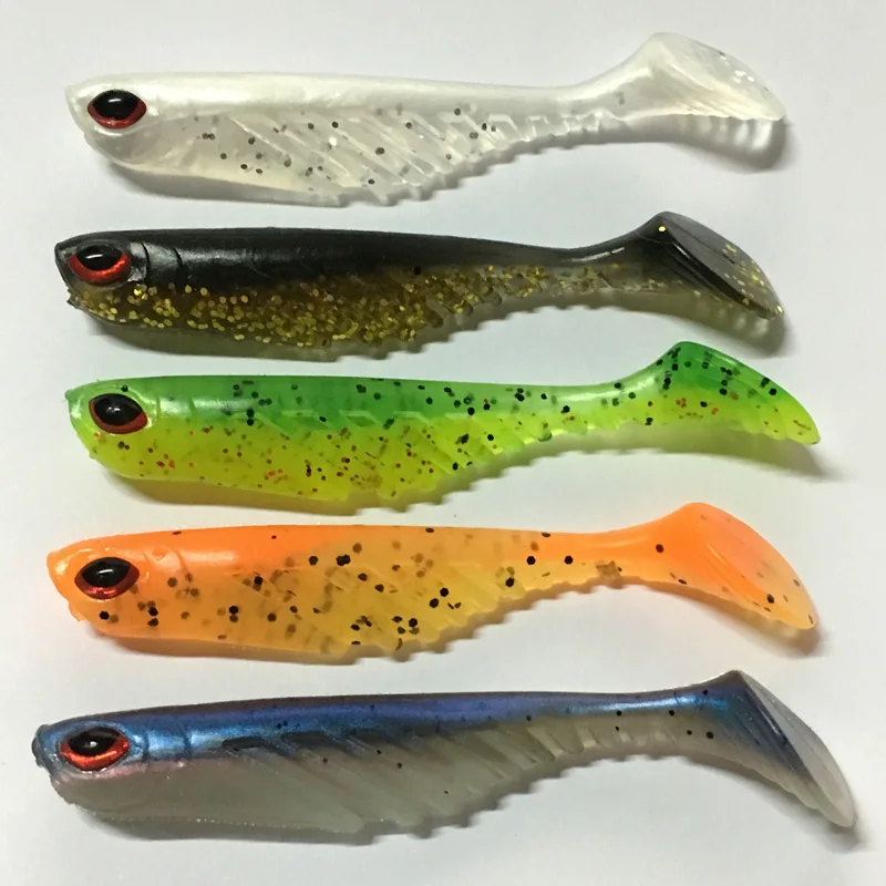 5pcs 70mm 2.8g Wobbler Fishing Lure Swimbait Silicone Soft Baits iscas artificiais Fish Carp Artificial Soft Lure