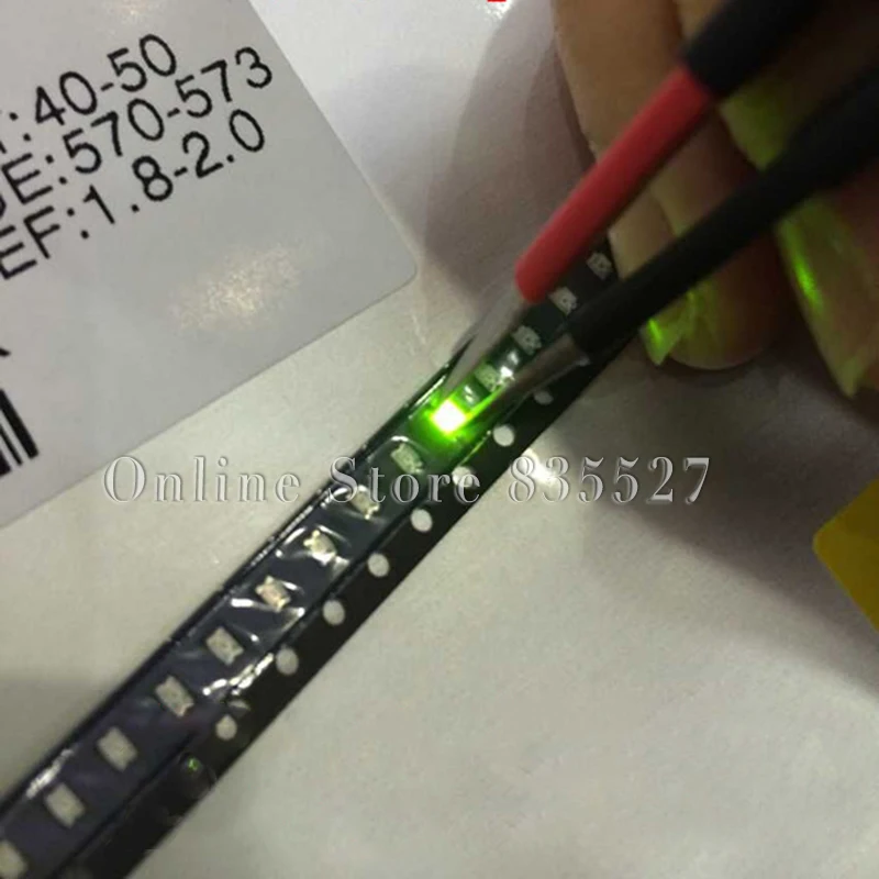 

3000PCS/LOT 2012 0805 ordinary green / yellow green SMD lamp beads Low light 40-50mcd LED light emitting diode leds