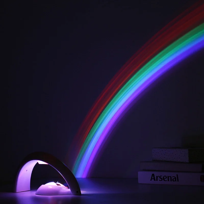 LED Colorful Rainbow Lamp Night Light Romantic Sky Rainbow Projector Lamp luminaria Home bedroom table light lamp for kids gifts