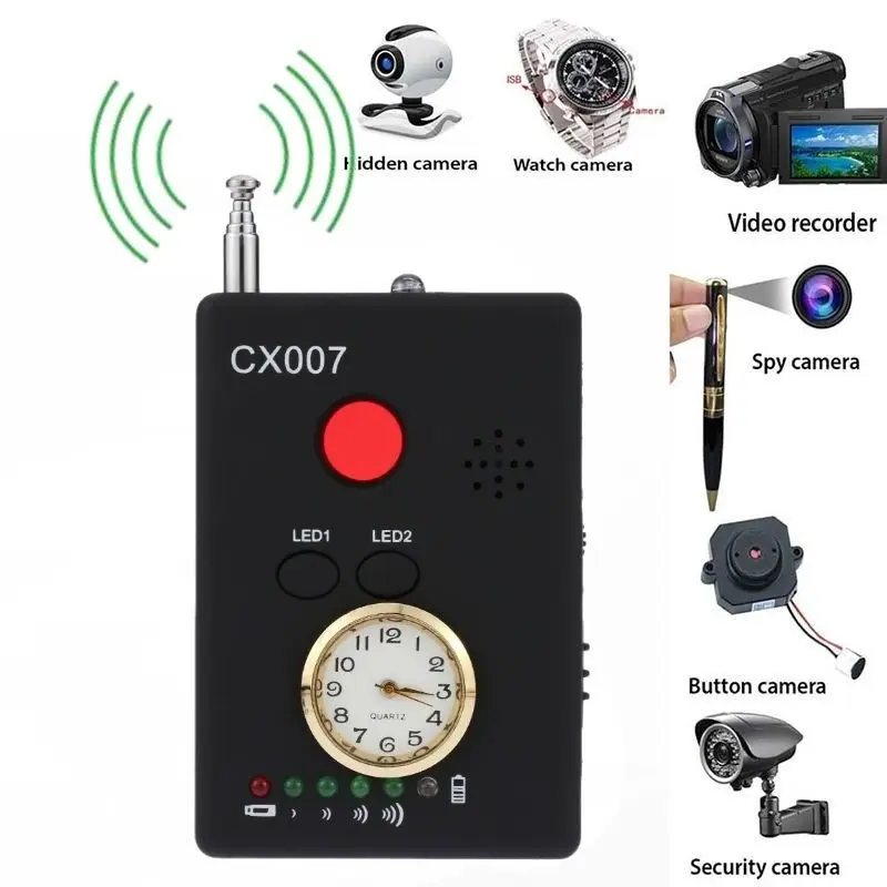 CX007 Full Range Anti-Spy Bug Wireless Camera Cell Phone GPS RF Signal Detector Finder Anti Candid Camera Detector