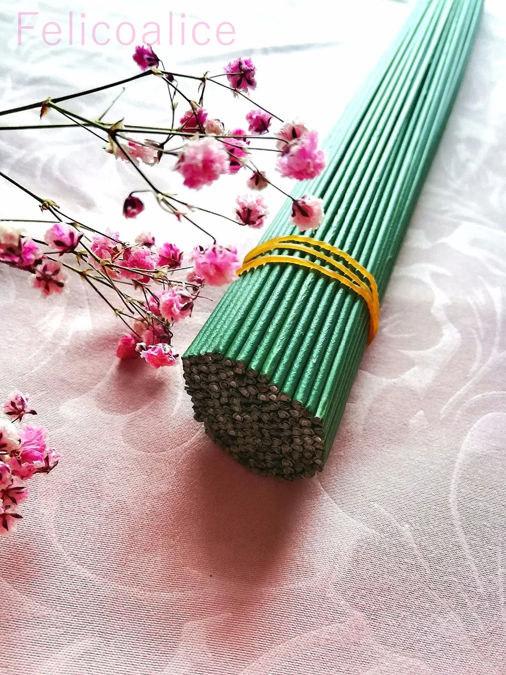 

50pcs 2mm 3mm 4mm 5mm Paper Covered Artificial Branches Nylon Flower Iron Wires For DIY Nylon Flower Making Materials