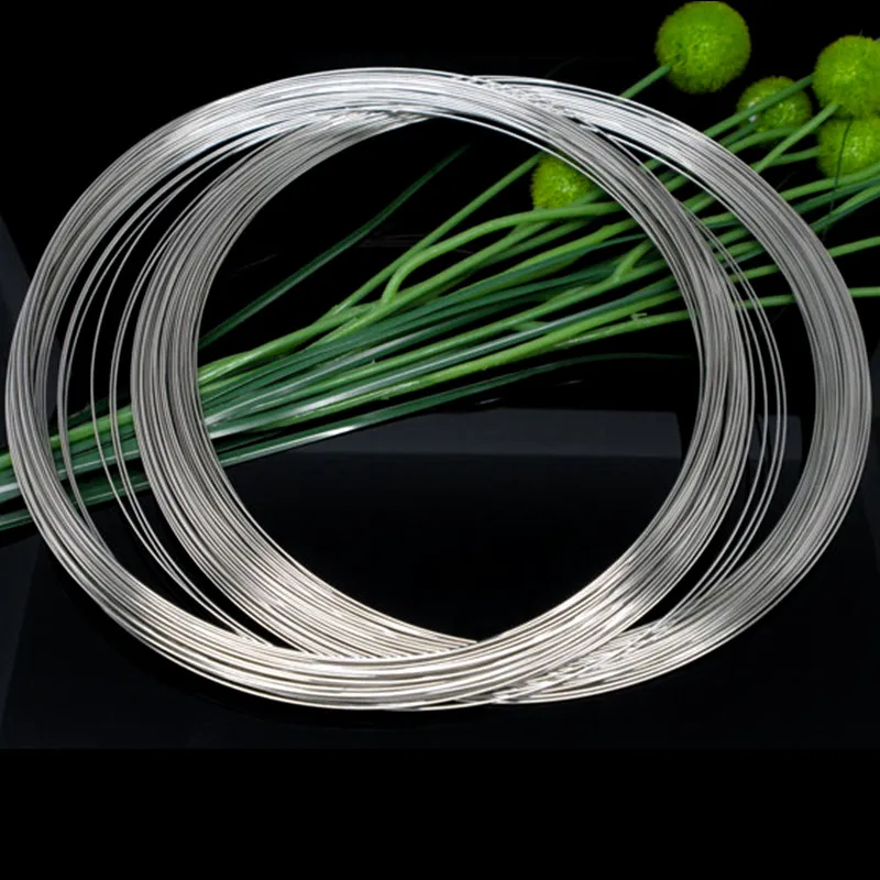 

500Loops Memory Beading Wire Silver Tone Round Alloy For Necklace Jewelry DIY Accessories 140mm