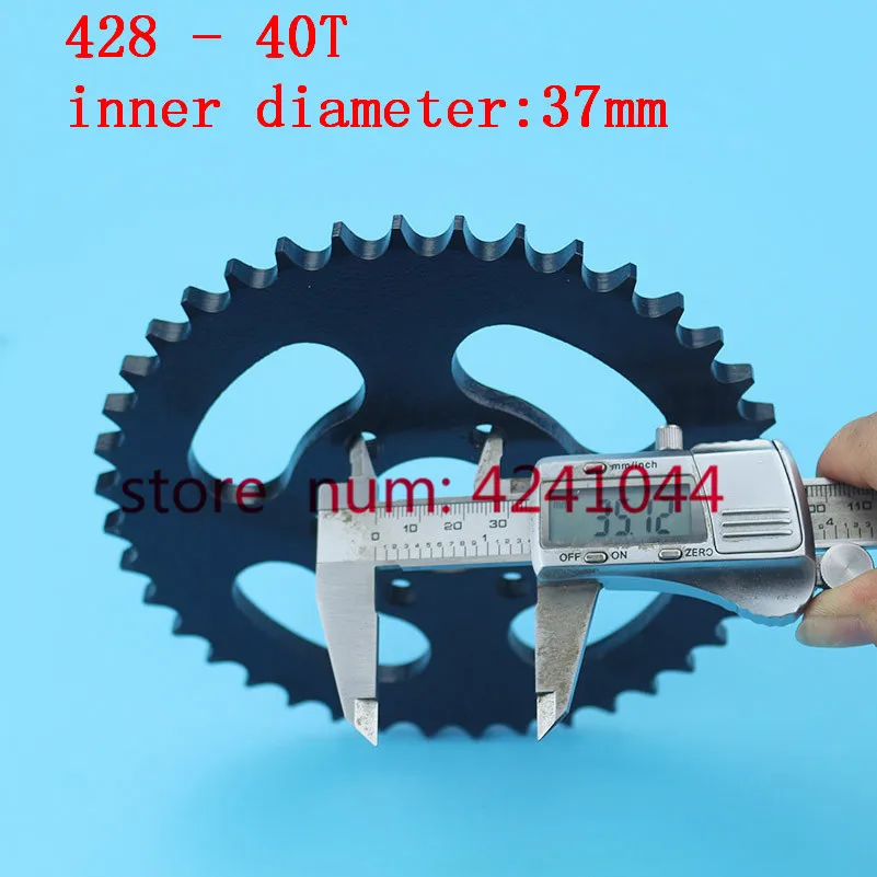 Black Steel sprocket 428 40T tooth 37 mm 6 hole rear chain sprockets for 4 wheel ATV Motorcycle
