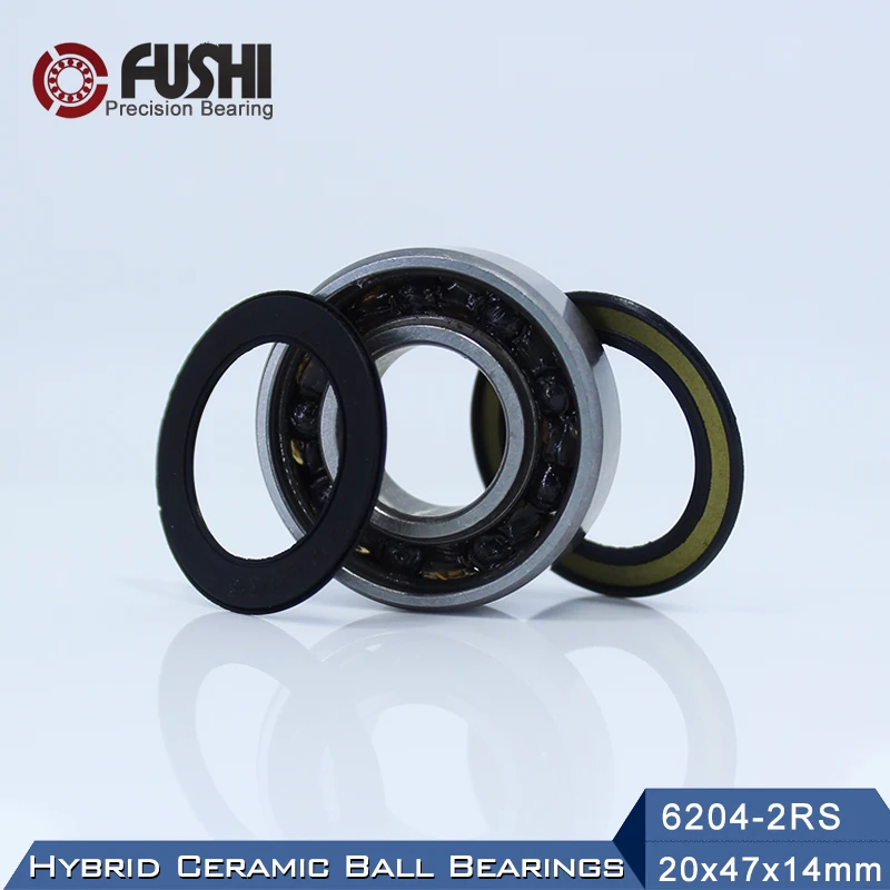 

6204 Hybrid Ceramic Bearing 20*47*14 mm ABEC-1 ( 1 PC) Industry Motor Spindle 6204HC Hybrids Si3N4 Ball Bearings 3NC 6204RS