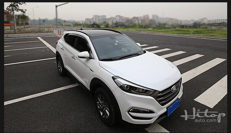 Rack de teto estilo original, trilho de bagagem, rack de teto para hyundai tucson 2015-2020, prata e preto, furo de broca grátis, instalação fácil