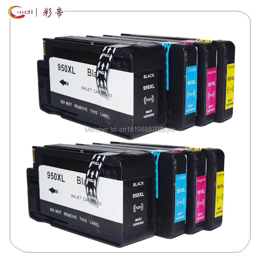 8Pack Compatible For HP 950 951XL Ink Cartridge HP 8100 8600 Plus 8610 8620 8630 8625 8700 Pro 251dw 276dw printer