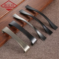 AOBT Brushed Nickel Kitchen Cabinet Storage Door Handles Curve Dressers Cupboard Pulls and Knobs Drawer Furniture Handle Hardwar