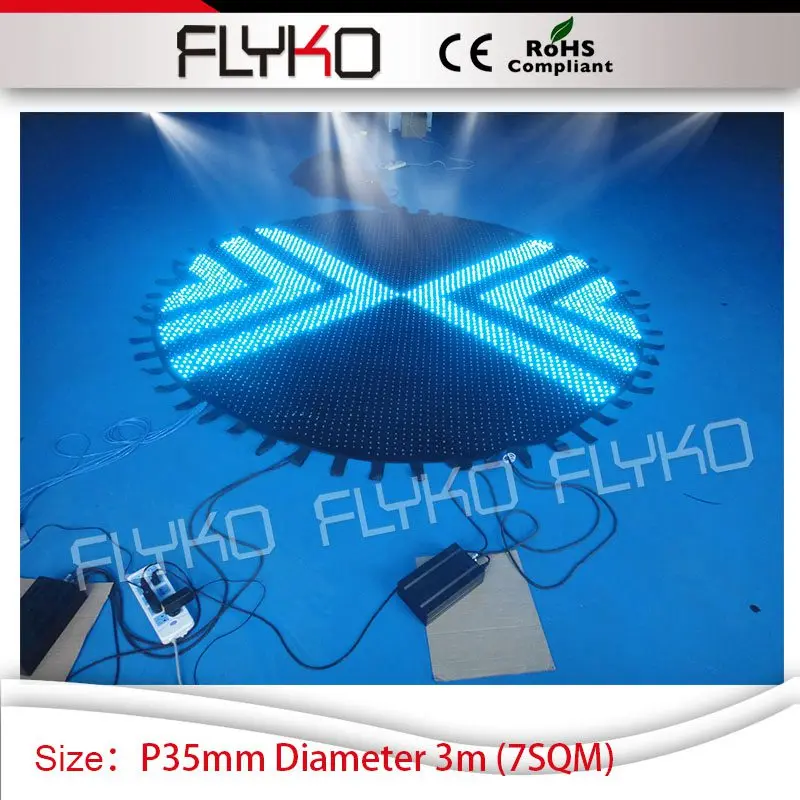 P3.5 full color RGB led video curtain round circle design DJ stage show display 3m diameter