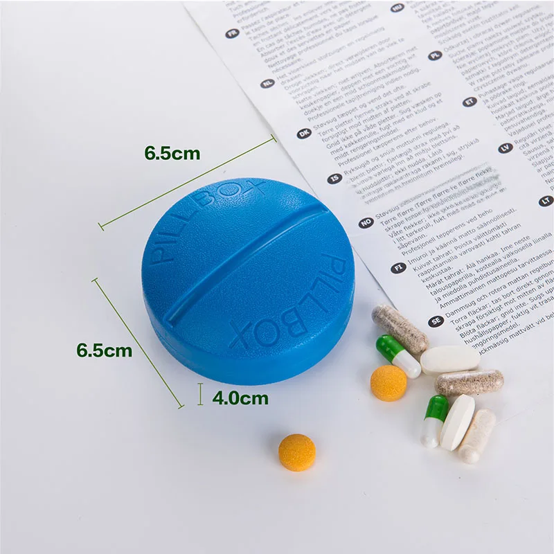 Mini 4 Slot Gesunde Pflege Pill Box Medizin Drogen Tablet Halter Sortieren Lagerung Fall Runde Lagerung Box Organizer Pille Container