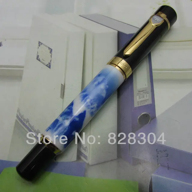 Wholesale Jin Hao feel heavy medium nib fountain pen blue and white pattern Shipping