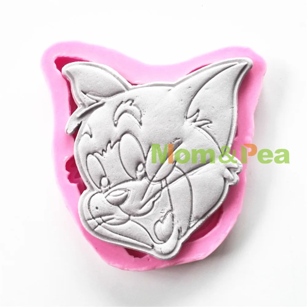 Mom&Pea MPA0832 Tom Cat Shaped Silicone Mold Cake Decoration Fondant Cake 3D Mold Food Grade