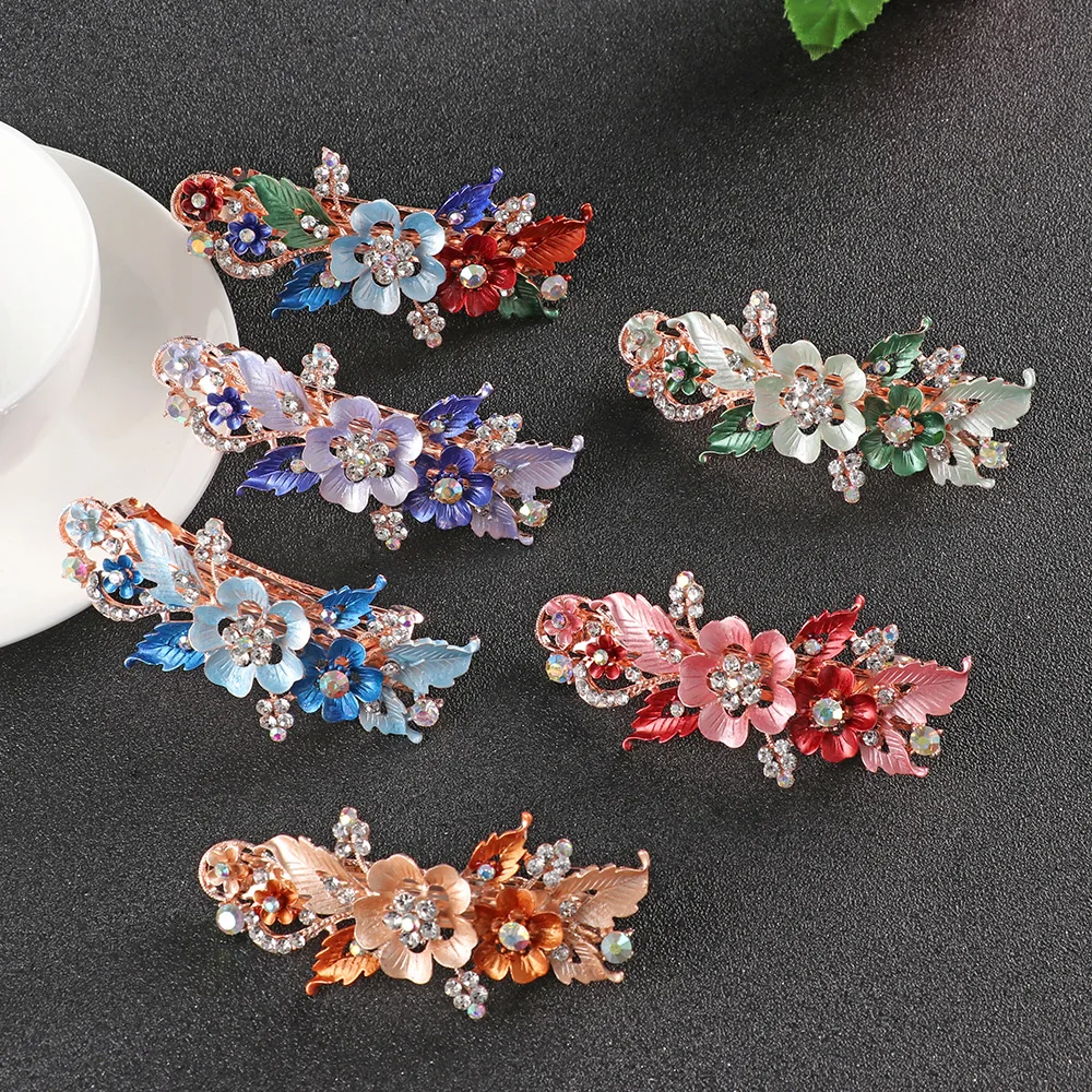 1PC Resin Flower Barrettes Hair Clip Headderss Cute Hairpin Woman Girls Headwear Hairgrips Hair Styling Tools Accessories