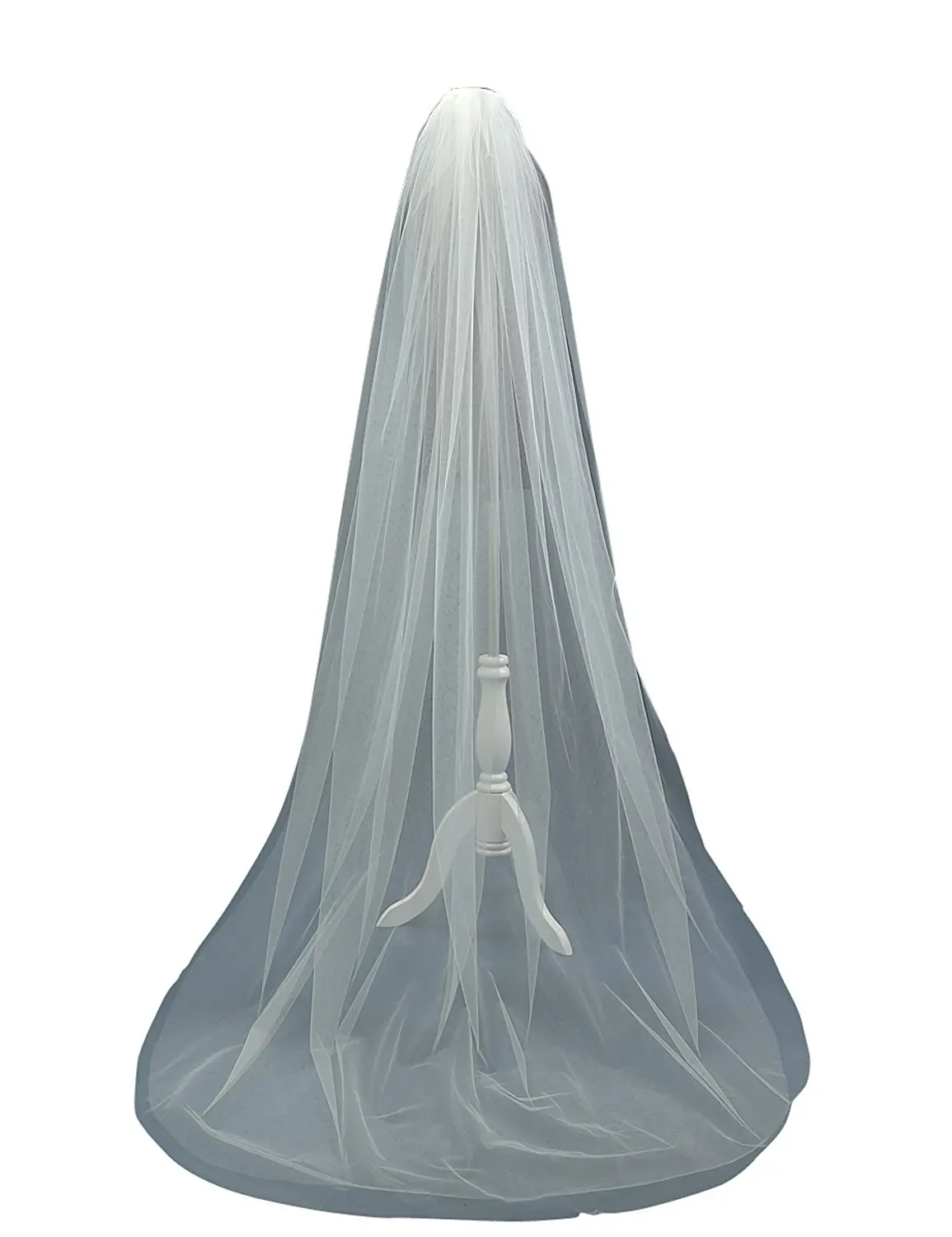 Elegante Bruiloft Accessoires 3 Meter 1 Layer Wedding Veil Kam Wit Eenvoudige Bruidssluier Met Kam Wedding Veil Hot Koop