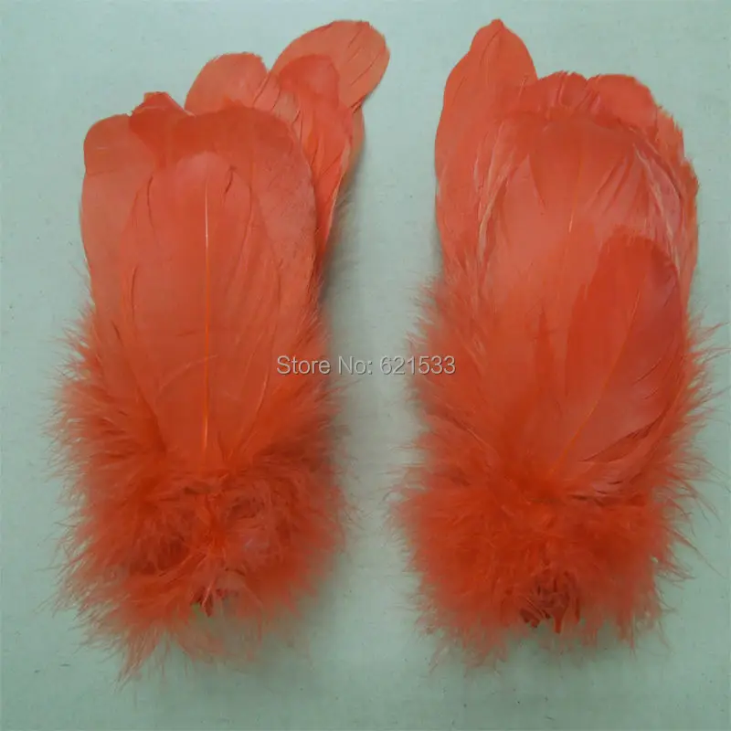 

Goose Feathers,200pcs/lot Dark Orange Goose Nagoire Loose feathers,13-18cm ,wholesale feathers,use for masks, mailings&craft