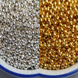 3-14mm Gold Color Silver Color Loose Ball Seeds Beads CCB Imitation Pearls Spacer Beads For Jewelry Making DIY Necklace Bracelet