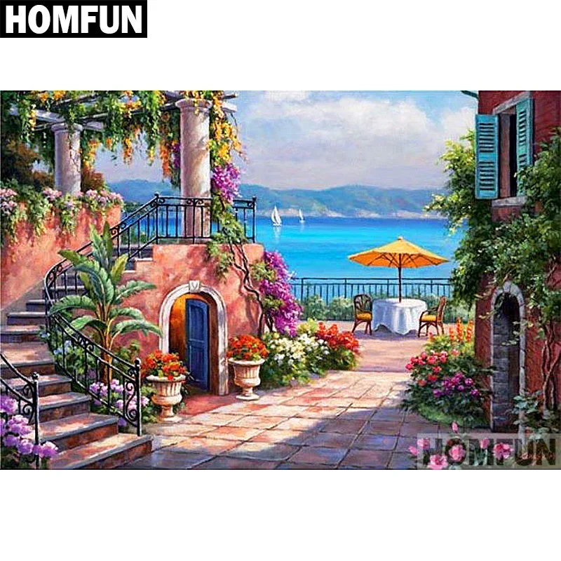 HOMFUN Full Square/Round Drill 5D DIY Diamond Painting 