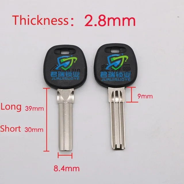 

JF026 Double Slot Two Row key embryo House Key Blade Replacement Length 30mm 39mm (10pcs) Free Shipping