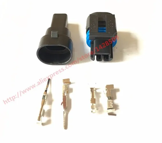 

20 Set Delphi GM 2 Pin Female And Male Auto Sensor Connector Automotive Plug Socket 12162195 12162193