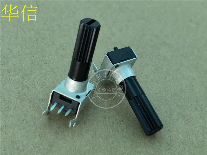 9pcs RK0935N horizontal single potentiometer B10K / with midpoint / handle length 23MM flower axis