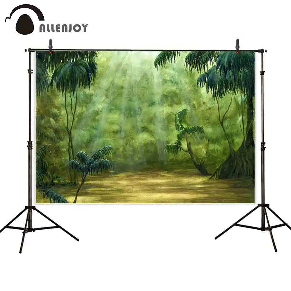 

Allenjoy photography backdrop tropical forest plam sunset mysterious background photophone photobooth photo studio decor prop