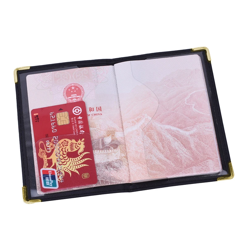 France Passport Cover PU Leather Credit Card Slots Porte-Passeport Housse Men Women French Passports Organizer for Travel