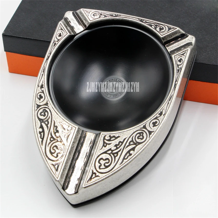 New High-end Metal Cigar Ashtray Creative Luxury Ashtray Living Room Desk KTV Home Decoration Pure Copper Cigar Ashtray JF-076