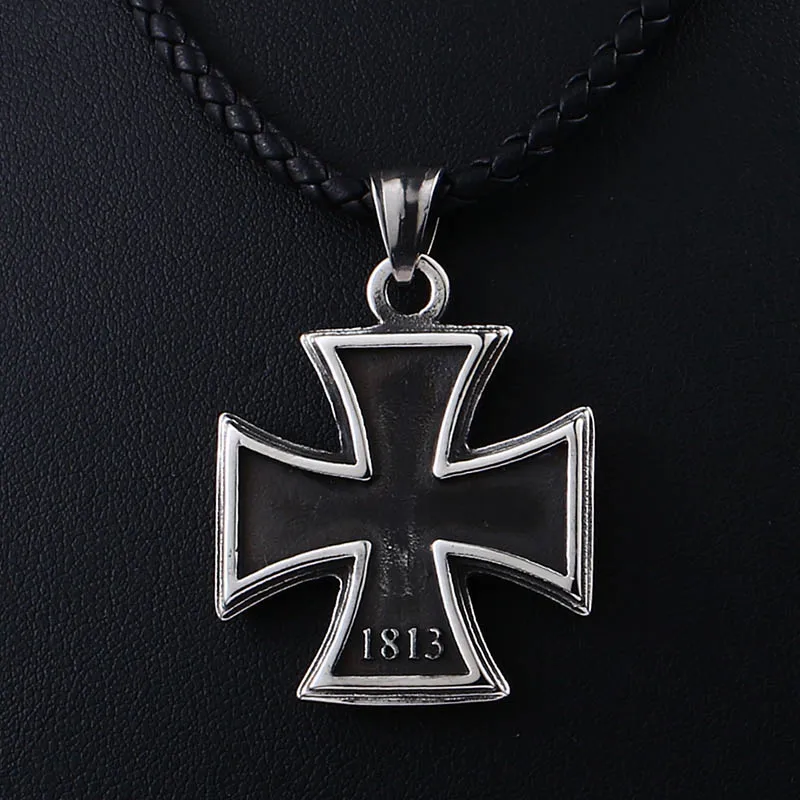 Steel soldier stainless steel classic  cross pendant necklace popular for Germany unique men jewelry