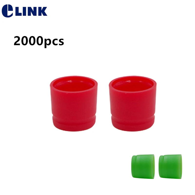 

FC dust cap for FC fiber optic adapter red green color for Ftth connector dust caps optica fibra factory supply ELINK 2000pcs