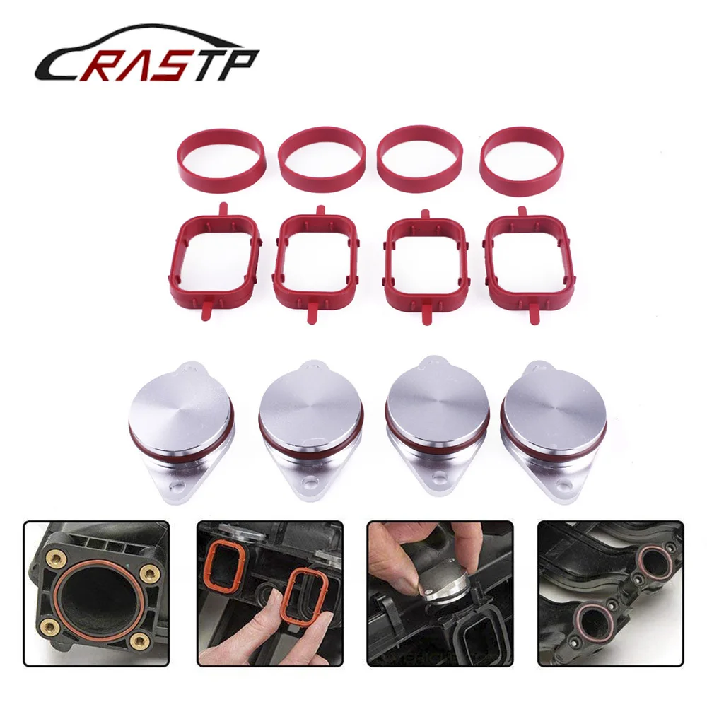 

RASTP-33mm 4/6Pcs Diesel Swirl Flap Blanks Replacement Bungs with Intake Manifold Gasket for BMW 320d 330d 520d 530d RS-CR1819