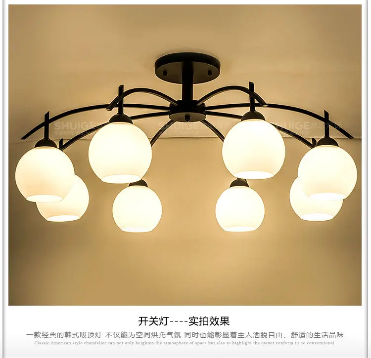 Modern Minimalist  3/5/8 Heads Personality Art Ceiling Lighting Guest Room Bedroom Dining Room Glass Ceiling Light